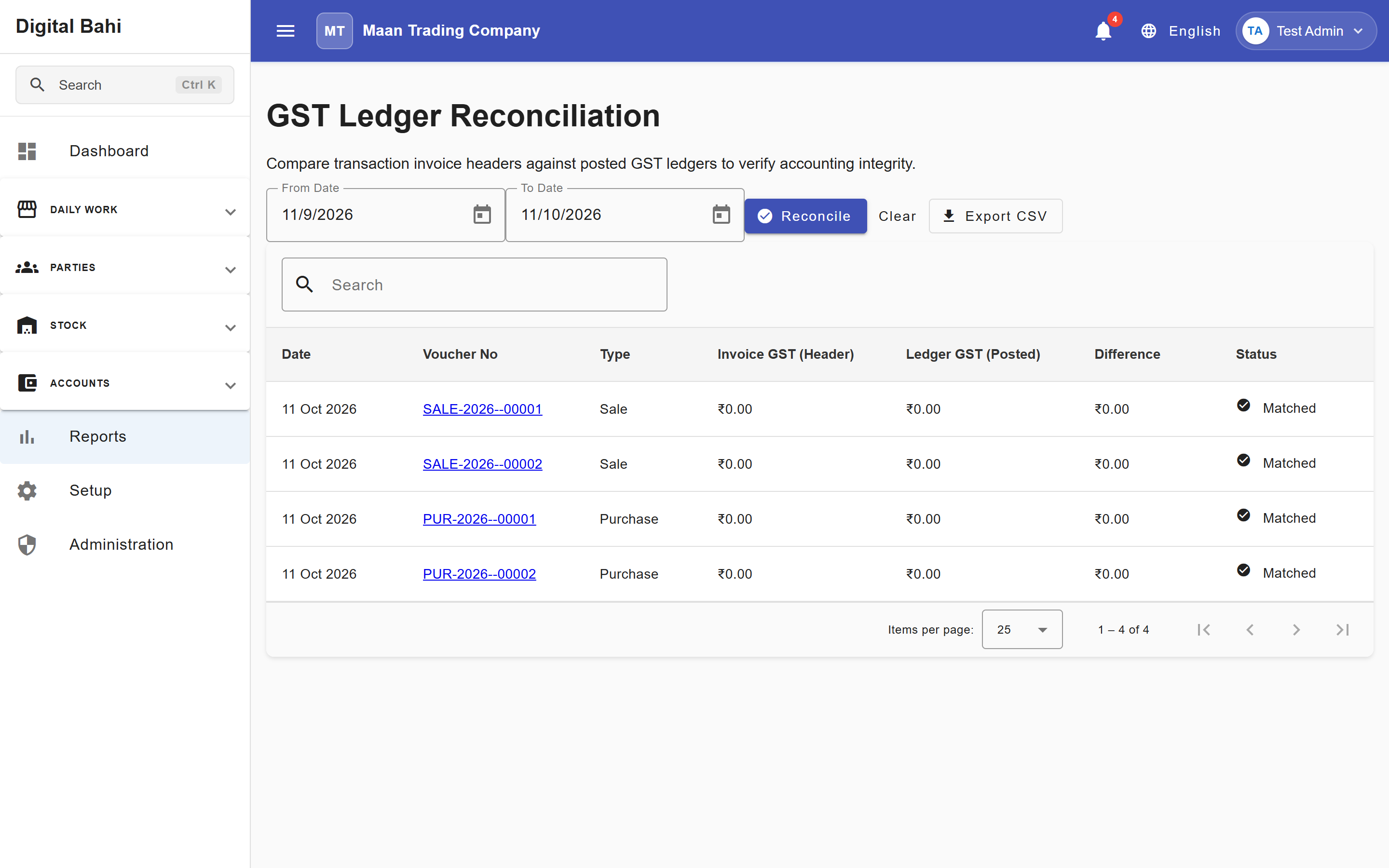 GST Ledger Reconciliation