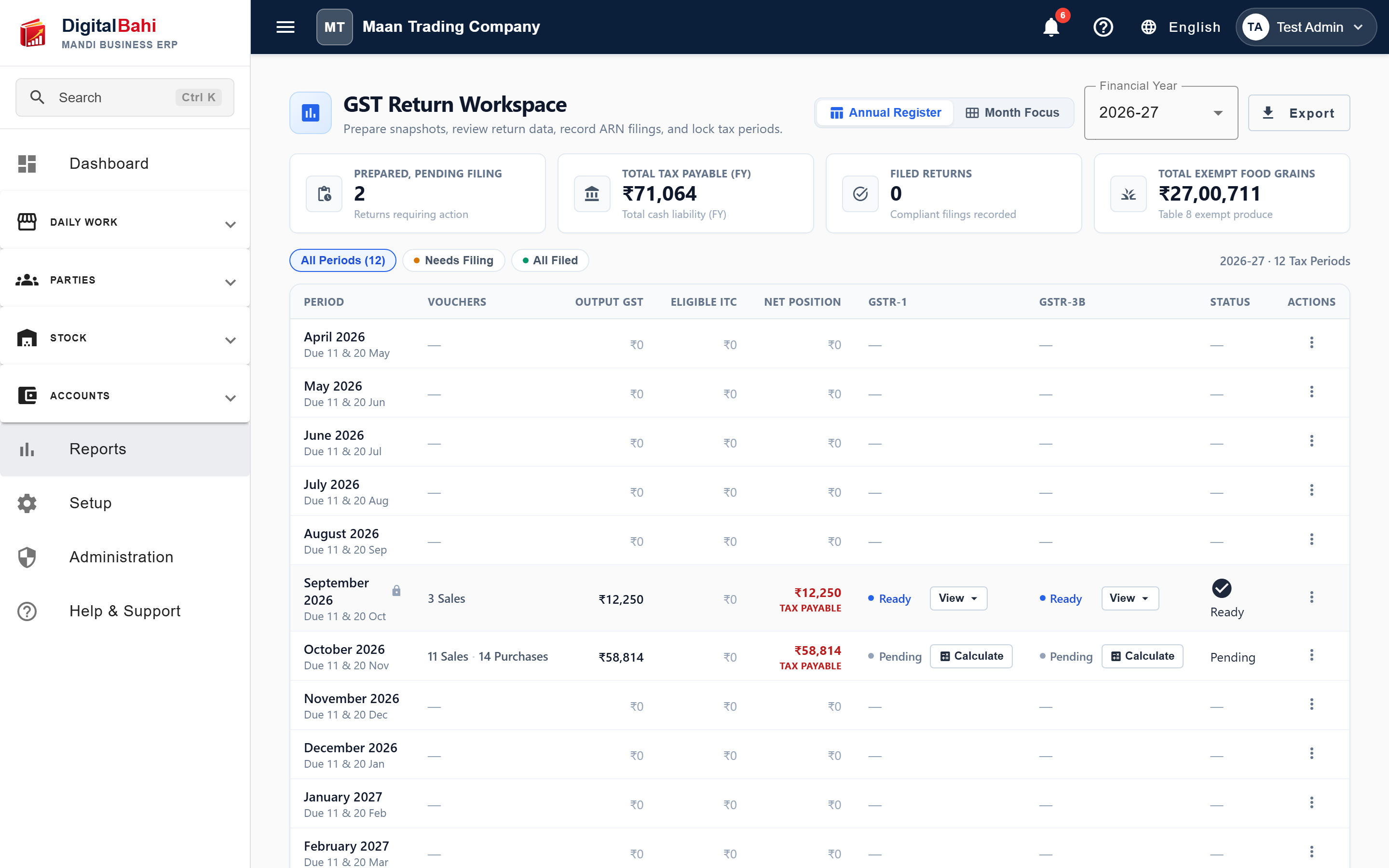 GST Return Workspace