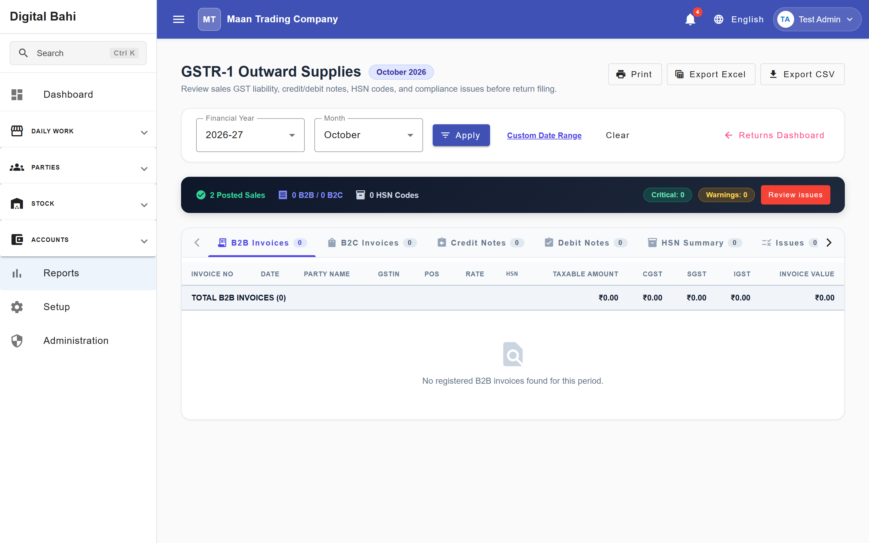 GSTR-1 Preparation