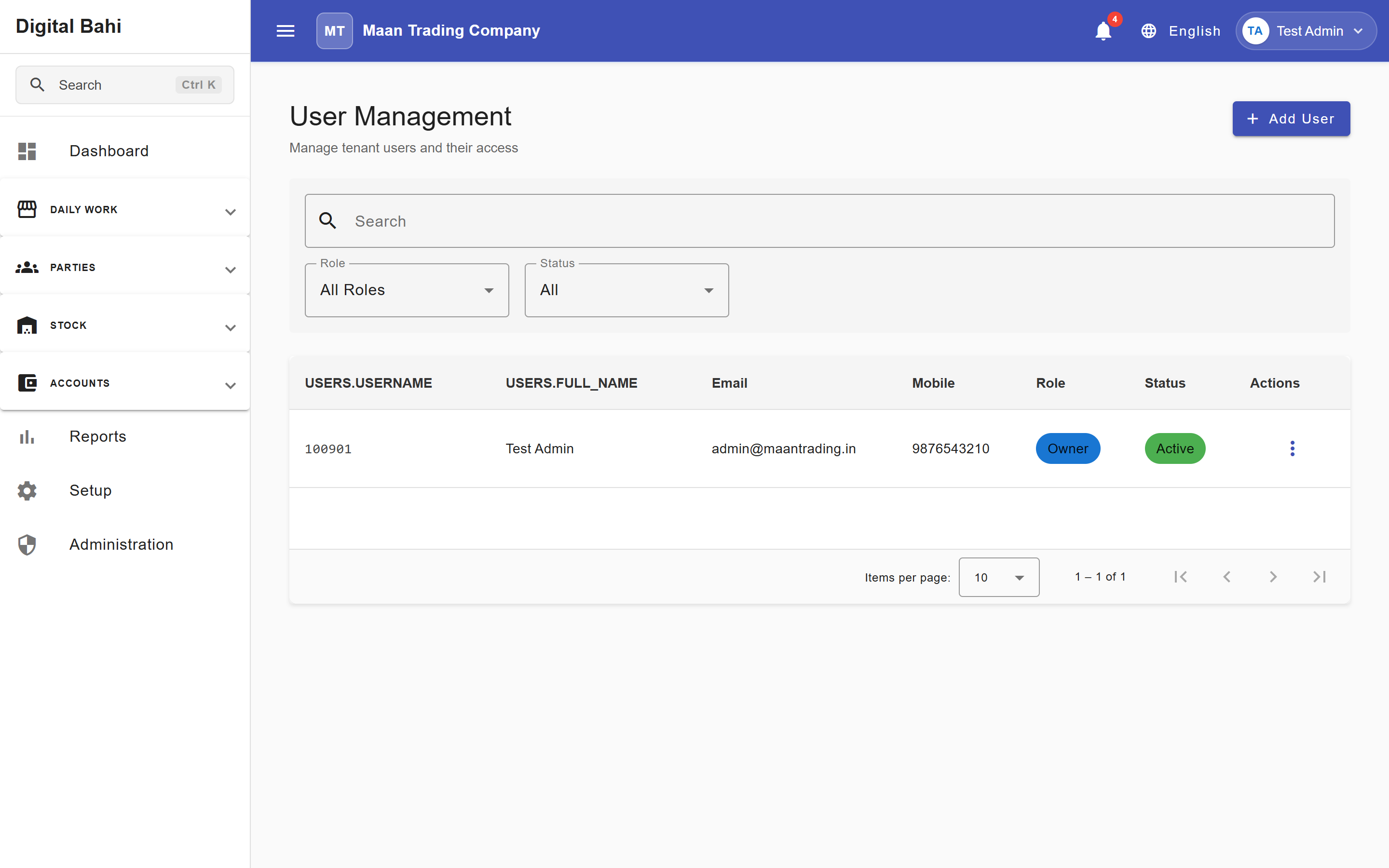 Users Directory